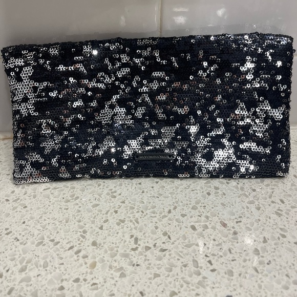 BCBG Black/Silver Sequin Clutch - Picture 3 of 4